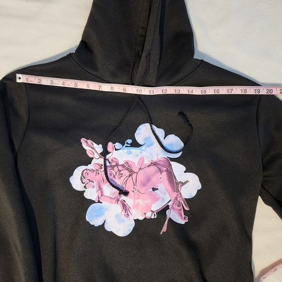 Kali Uchis Graphic Hoodie Pullover Sweatshirt Black Pink Blue Large - Picture 4 of 6